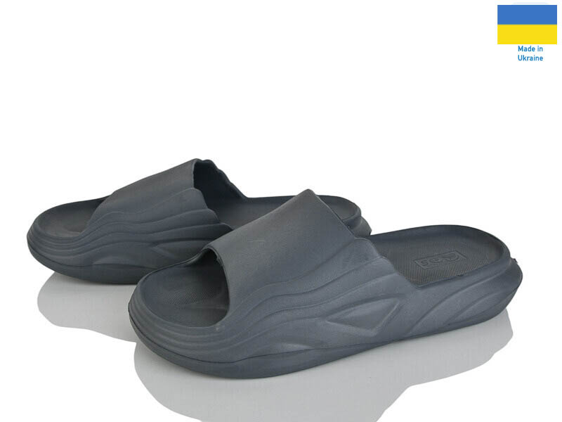 Шлепанцы Rai shoes (40-46) П38 графіт (лето)