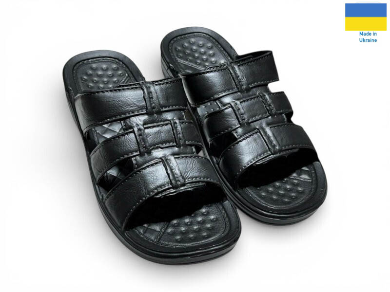 Шлепанцы Rai shoes (41-45) С25 чорний (лето)