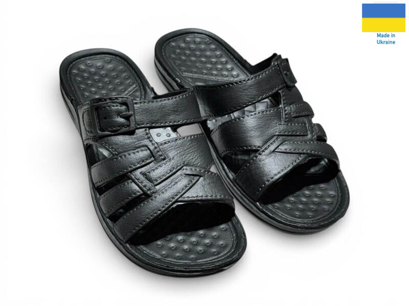 Шлепанцы Rai shoes (41-45) С29 чорний (лето)