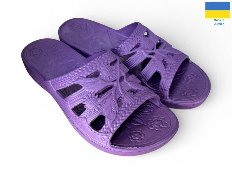 Шлепанцы Rai shoes (36-41) С60 бордовий (лето)