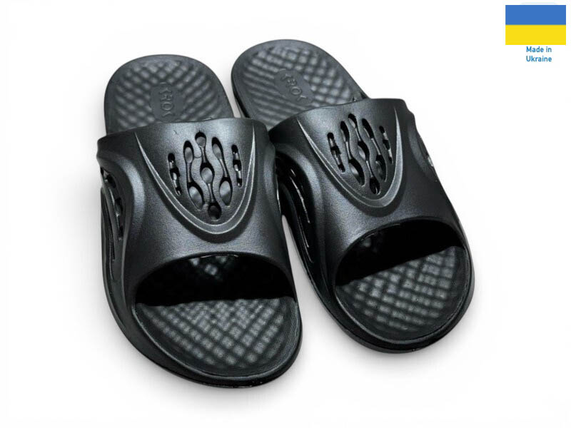 Шлепанцы Rai shoes (41-45) С73 чорний (лето)