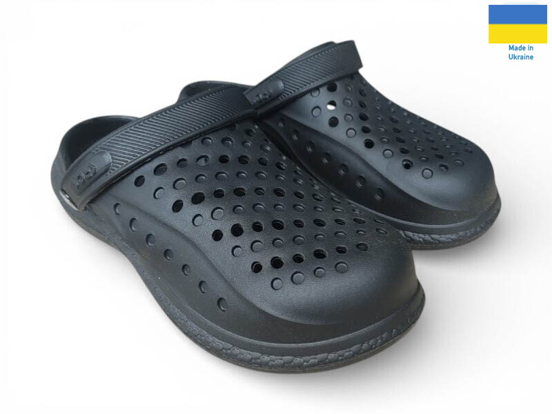 Кроксы Rai shoes (41-45) С99 чорний (лето)