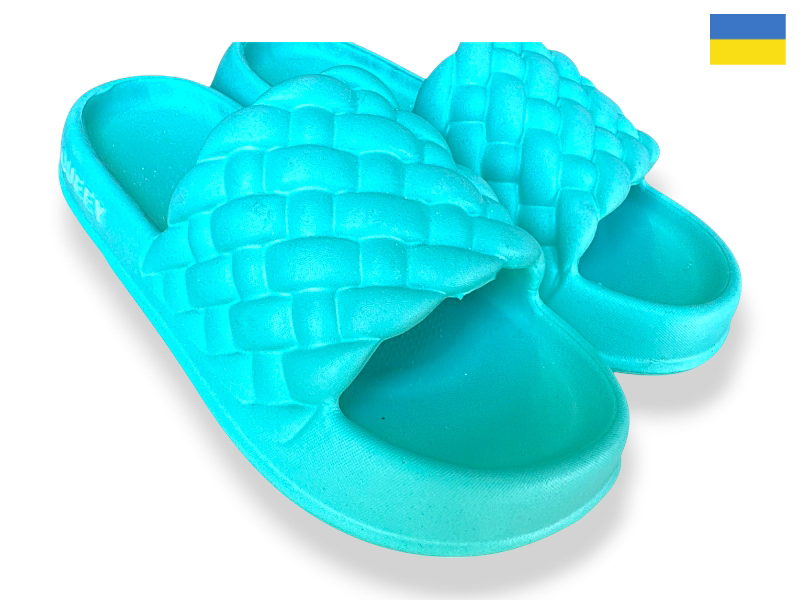 Шлепанцы Rai shoes (36-41) 2001 бірюзовий (лето)