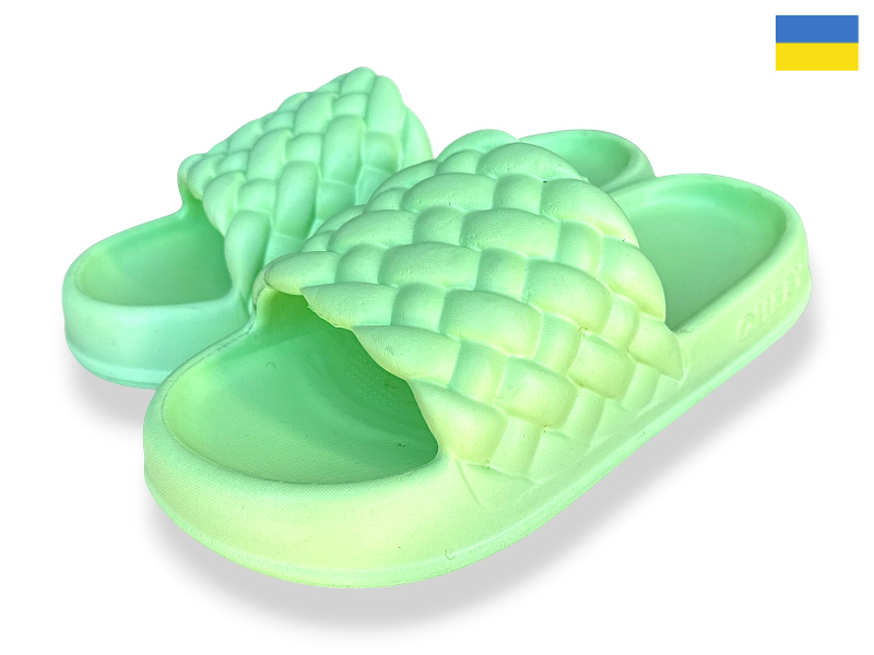 Шлепанцы Rai shoes (36-41) 2001 лайм (лето)