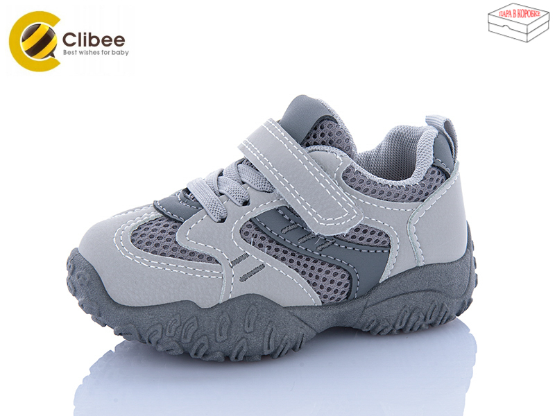 Кроссовки Clibee-Apawwa (21-26) LA1198-3 l.grey-grey (деми)