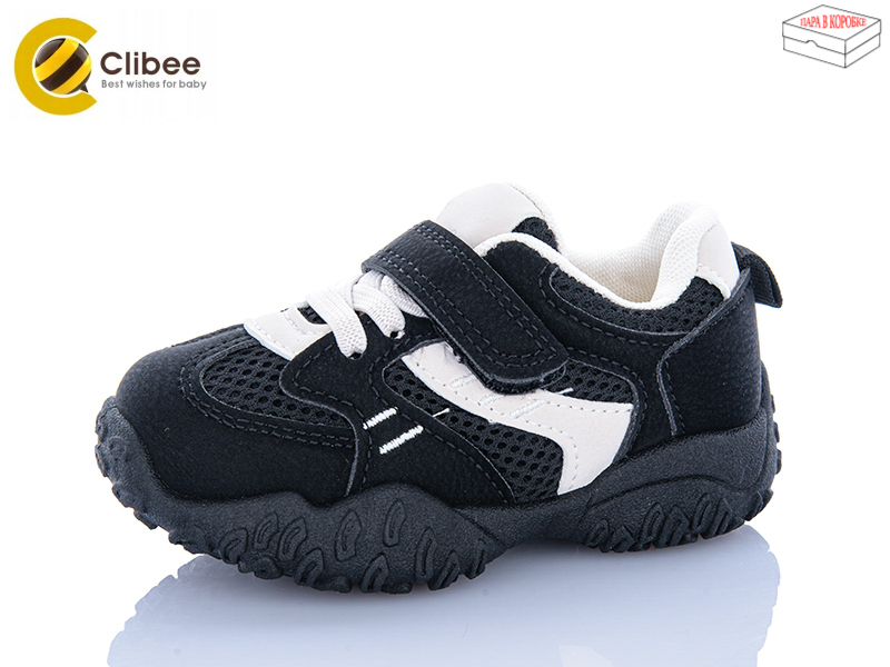 Кроссовки Clibee-Apawwa (21-26) LA1198-4 black-white (деми)
