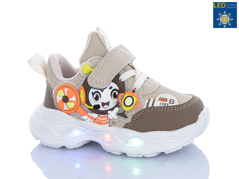 Кроссовки Lilin (21-26) C133-7 LED (деми)