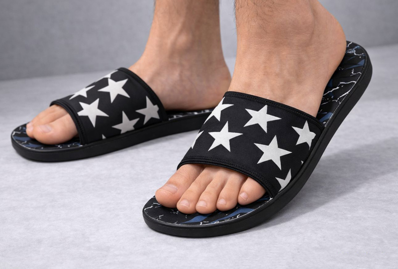 Шлепанцы Obuv Ok (40-45) S45 (98741) black (лето)