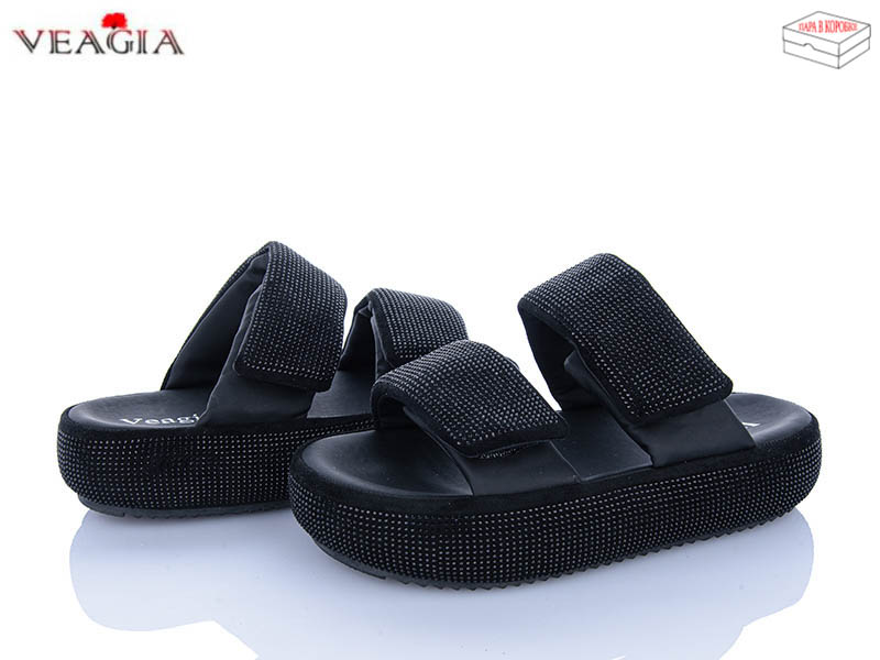 Шлепанцы ADA (36-40) N15 black (лето)