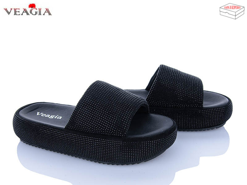 Шлепанцы ADA (36-40) N16 black (лето)