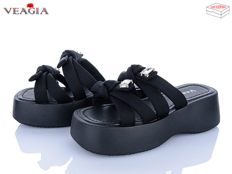 Шлепанцы ADA (36-40) N2 black (лето)