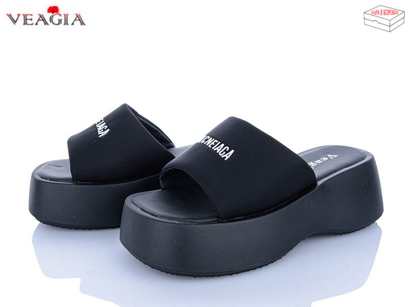 Шлепанцы ADA (36-40) N23 black (лето)