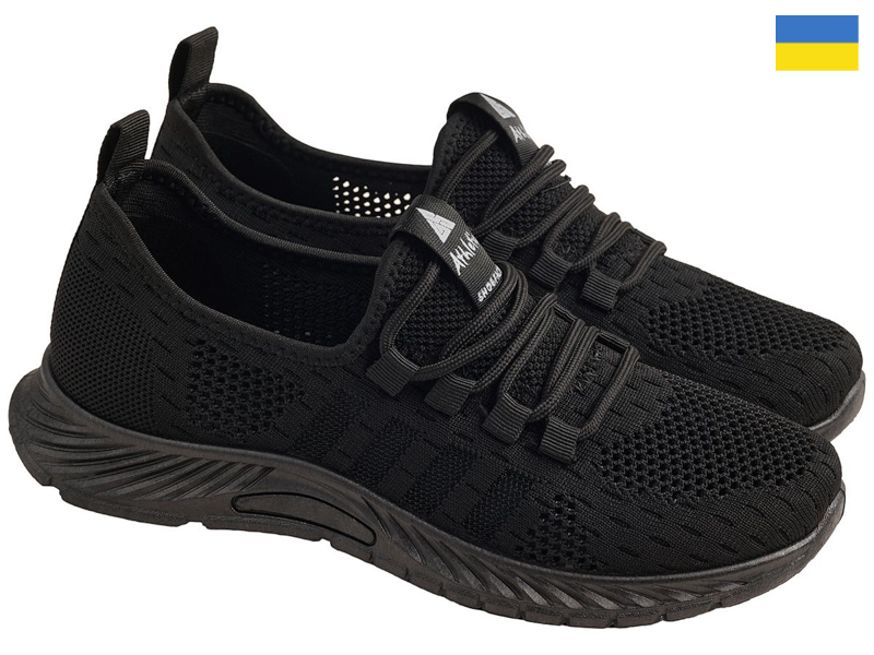 Кроссовки Rai shoes (41-45) SP731 чорний (лето)