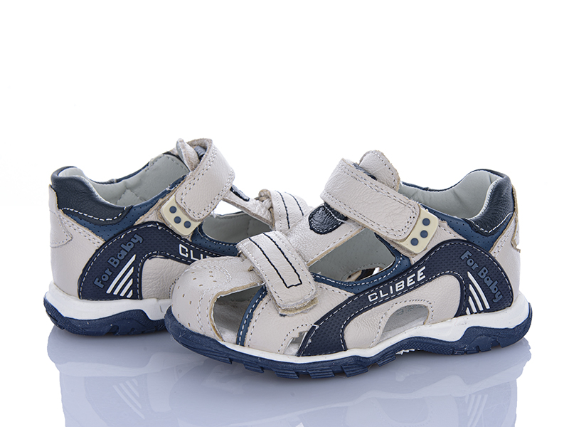 Босоножки CrossOpt (26-31) F240 beige-d.blue (лето)