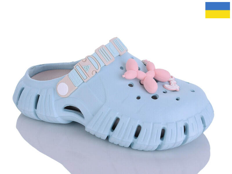 Кроксы Malibu (36-40) 677 блакитний (лето)