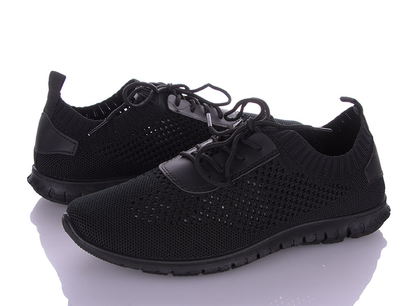 Кроссовки Violeta (36-41) 20-557 black (лето)