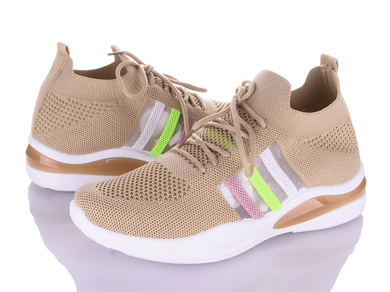 Кроссовки Violeta (36-41) 45-74 beige (лето)