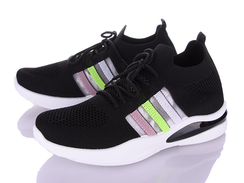 Кроссовки Violeta (36-41) 45-74 black (лето)