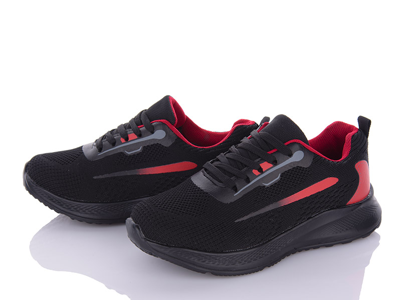 Кроссовки Wei Wei (32-37) A2580-1 black-red (деми)