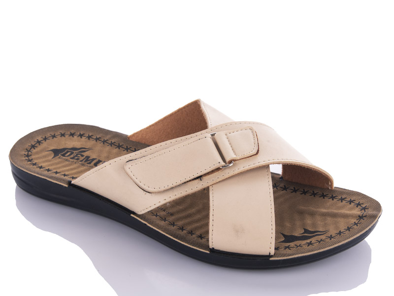 Шлепанцы DeMur (40-45) MKD075 beige (лето)