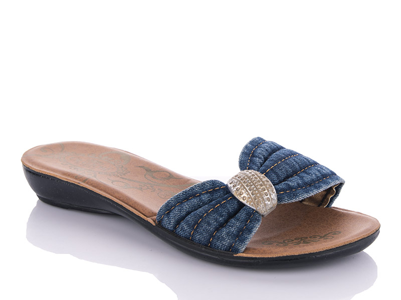 Шлепанцы DeMur (36-40) W26-WD302 blue (лето)