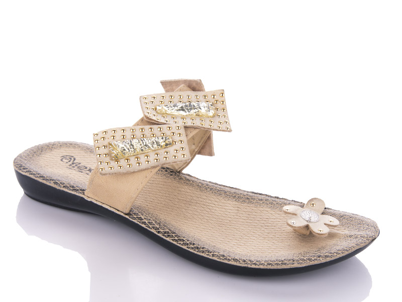Шлепанцы DeMur (36-40) W26-07200 beige (лето)