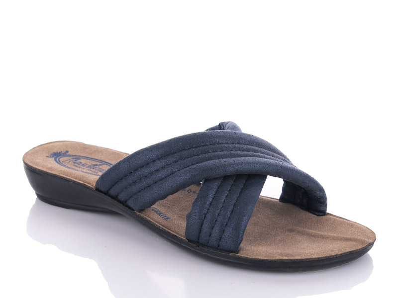 Шлепанцы DeMur (36-40) W26-7153 navy (лето)