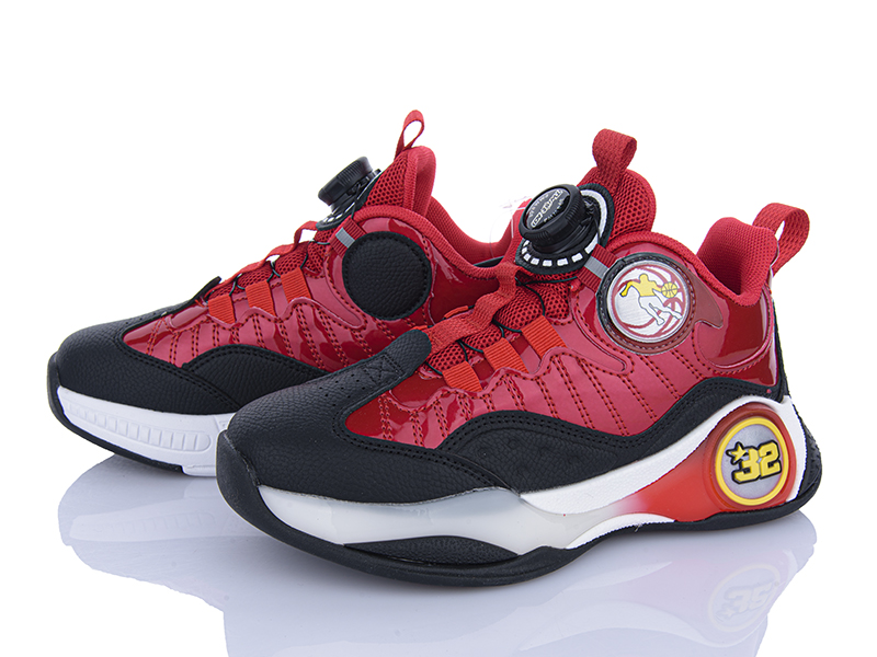 Кроссовки Clibee (30-37) W2700 black-red (деми)