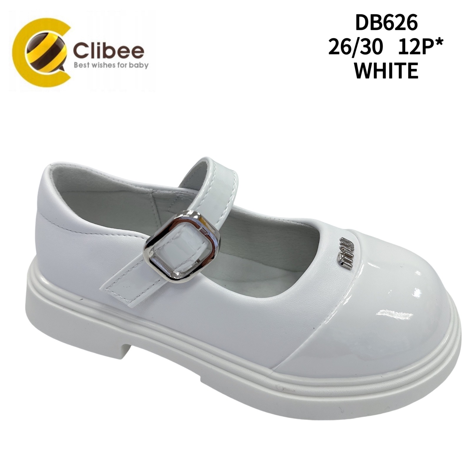 Туфли DvaClibee (26-30) Apa-DB626 white (лето)