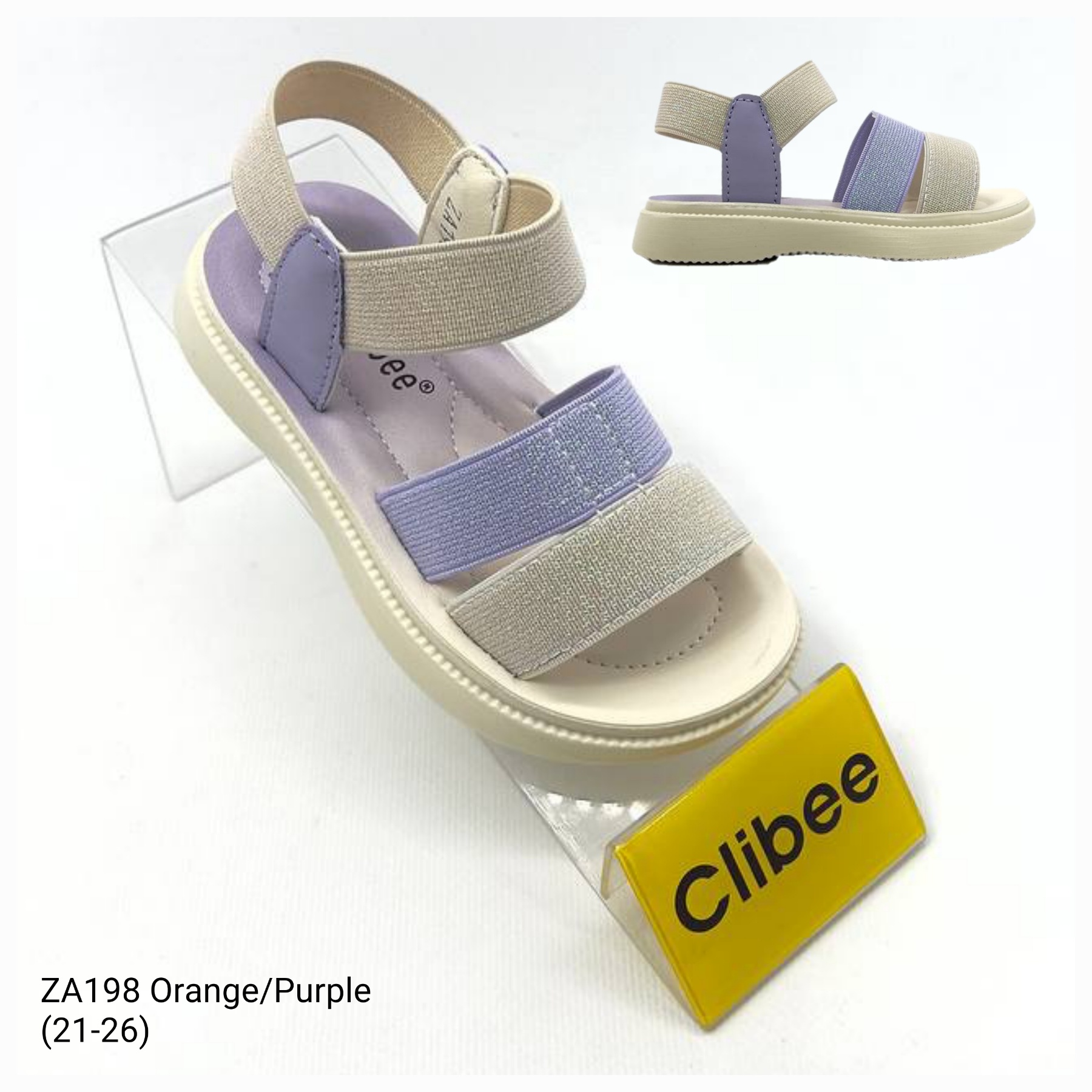 Босоножки DvaClibee (21-26) Apa-ZA198 orange-purple (лето)