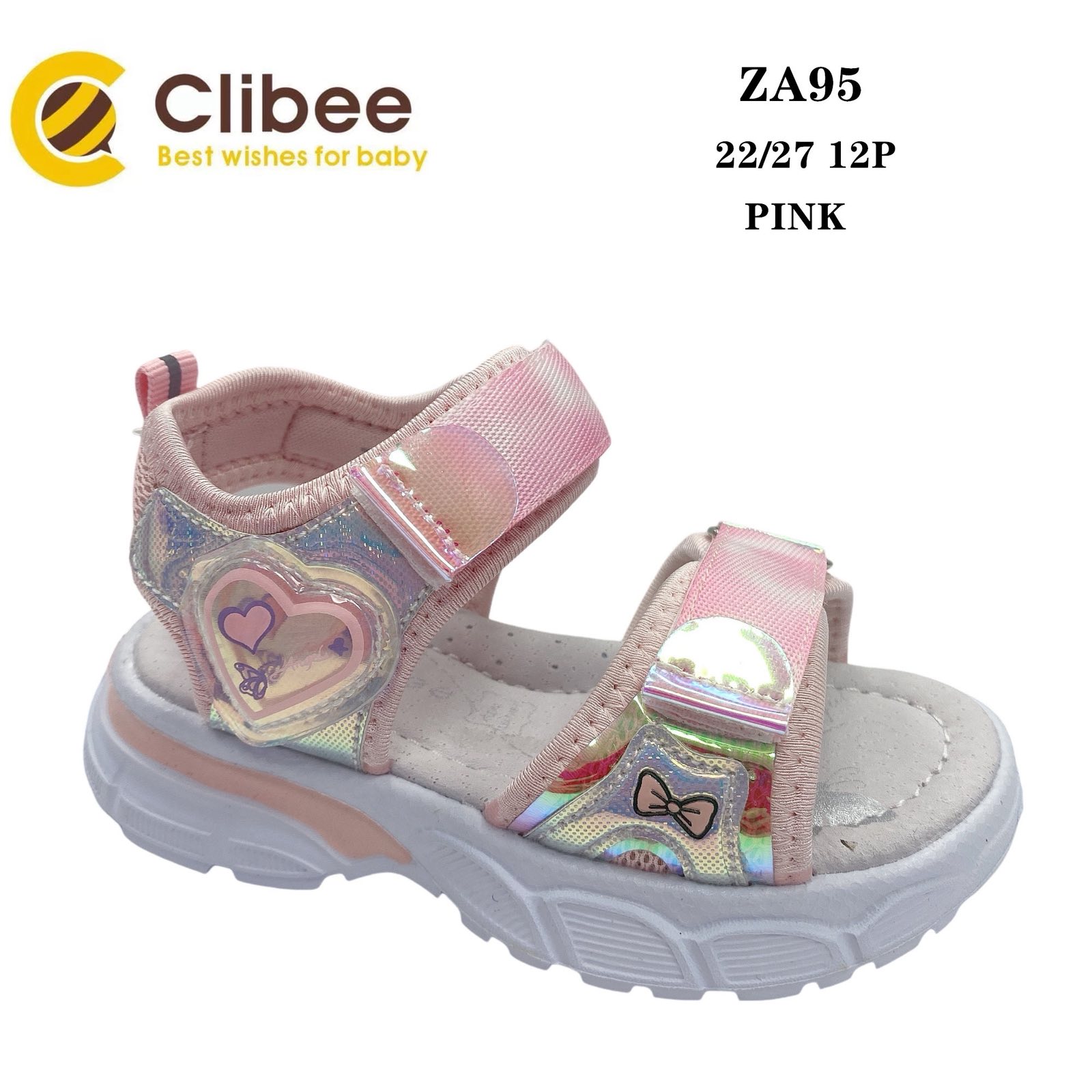 Босоножки DvaClibee (22-27) Ap-ZA95 pink (лето)