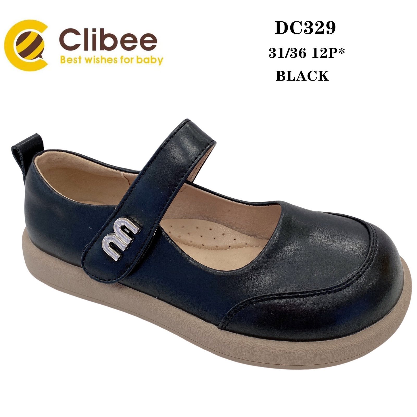 Туфли DvaClibee (31-36) Apa-DC329 black (деми)