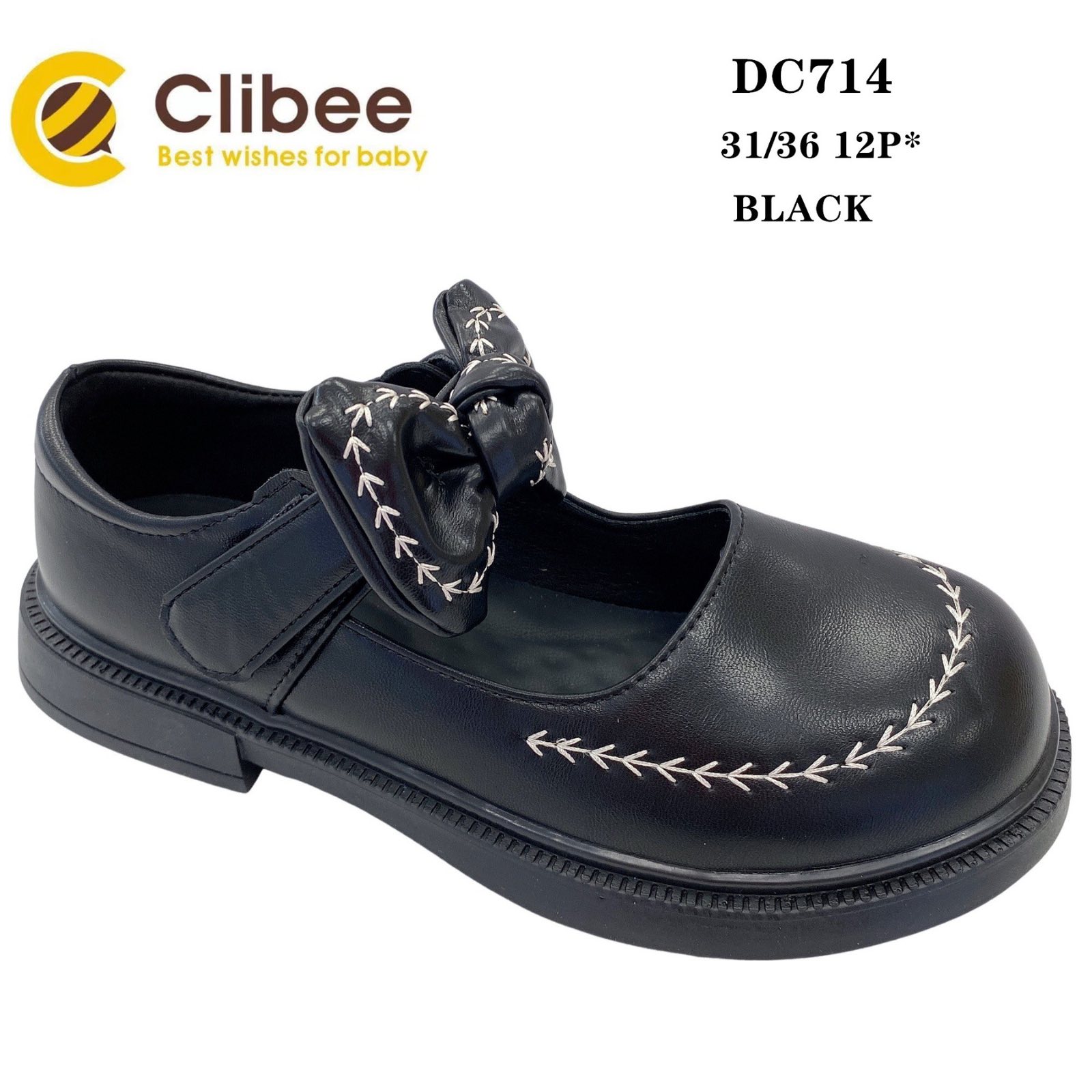 Туфли DvaClibee (31-36) Apa-DC714 black (лето)