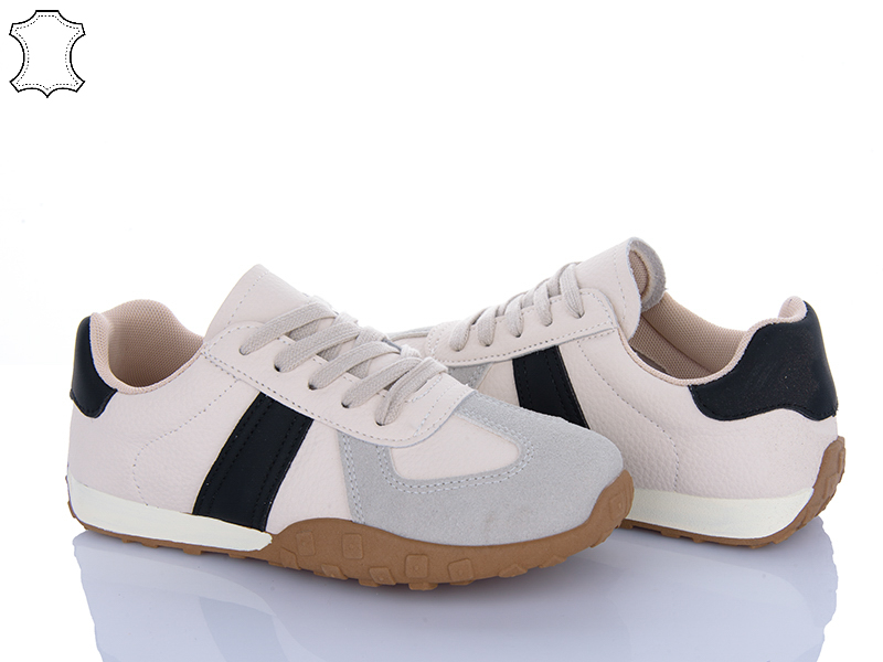 Кроссовки Clibee (35-40) DB3501-1 beige-black (деми)