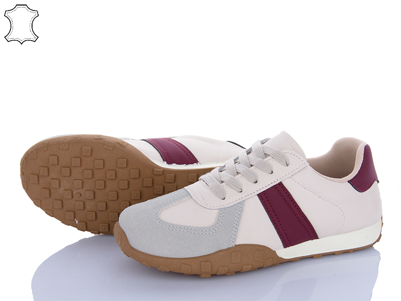 Кроссовки Clibee (35-40) DB3501-1 beige-wine (деми)