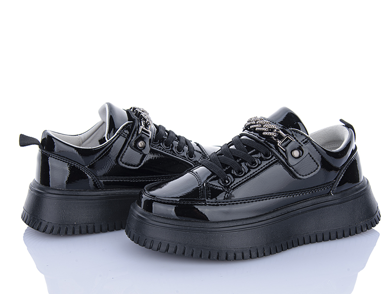 Кроссовки Clibee (31-36) T1230R black (деми)