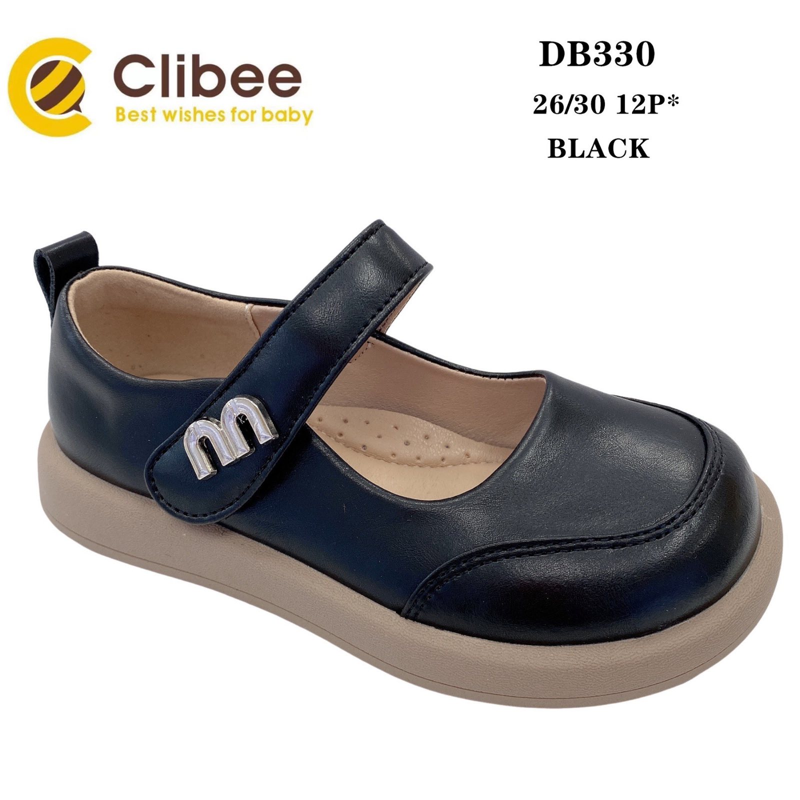 Туфли DvaClibee (26-30) Apa-DB330 black (деми)