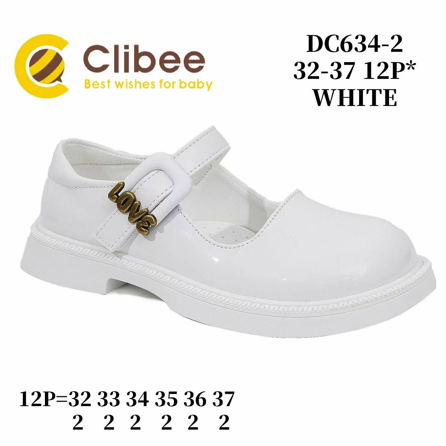 Туфли DvaClibee (32-37) Apa-DC634-2 white (деми)