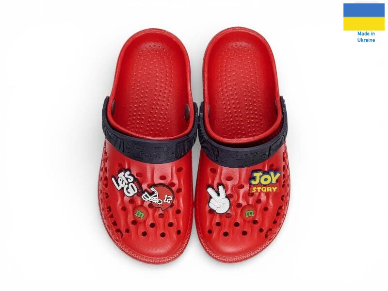 Кроксы Rai shoes (30-35) 009 червоний-old-1 (лето)
