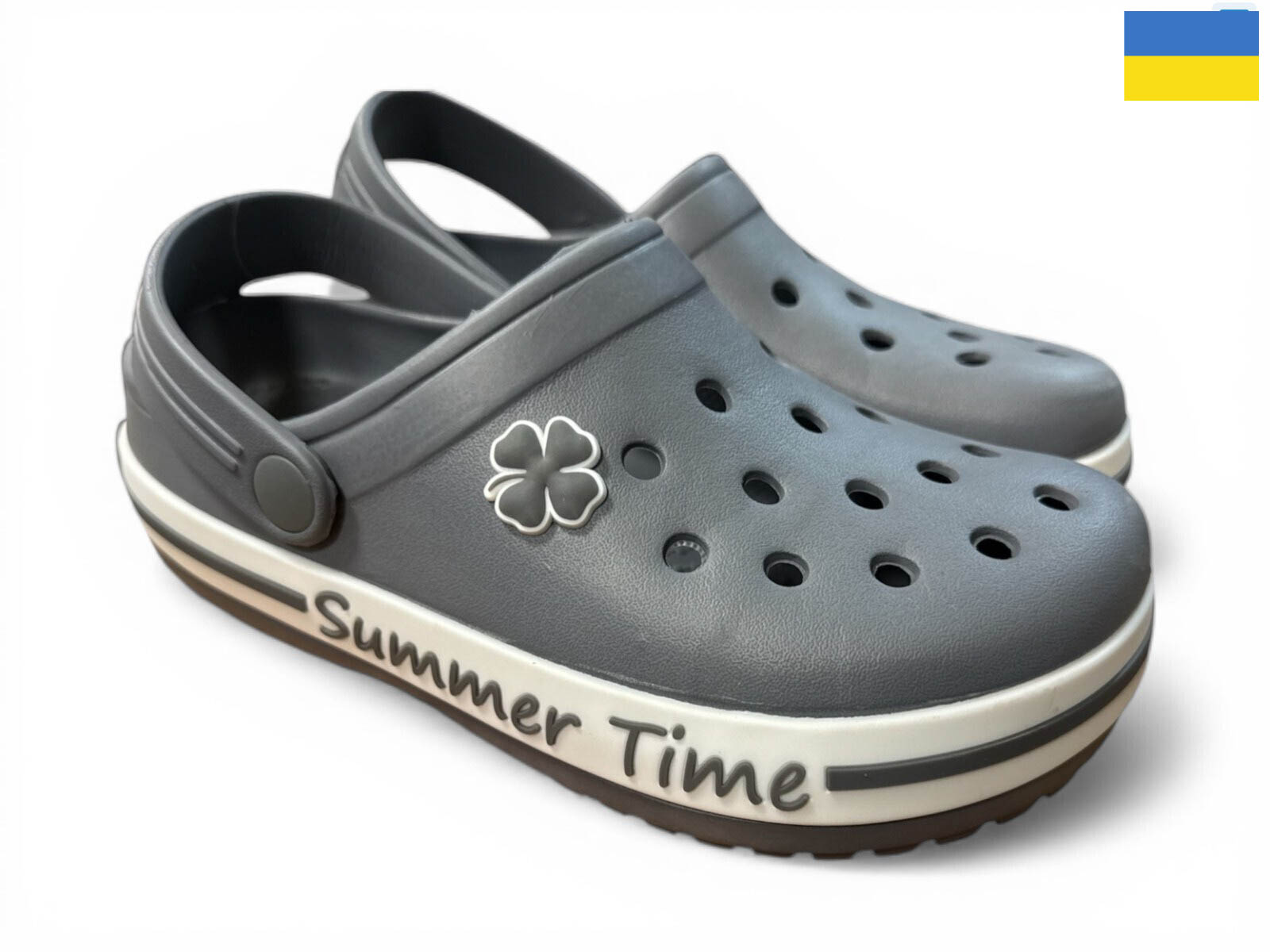 Кроксы Rai shoes (37-41) 417 сірий (лето)