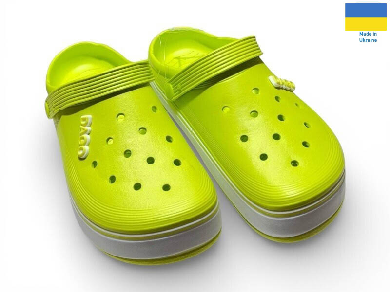 Кроксы Rai shoes (36-41) 419 лайм (лето)