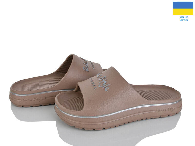 Шлепанцы Rai shoes (37-40) 540-020 коричневий (лето)