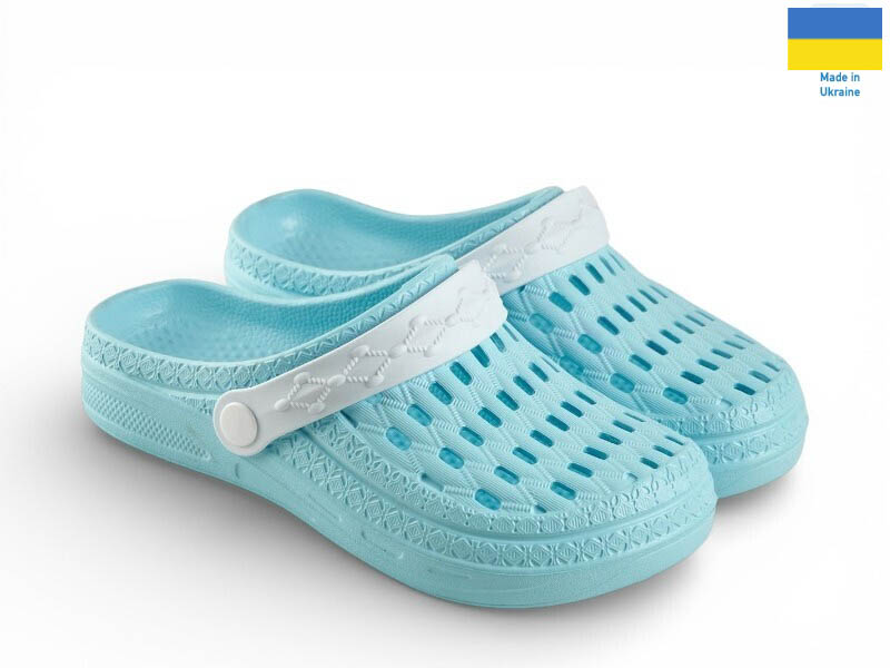 Кроксы Rai shoes (36-41) DS62 бірюзовий (лето)