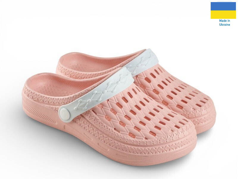 Кроксы Rai shoes (36-41) DS62 персик (лето)