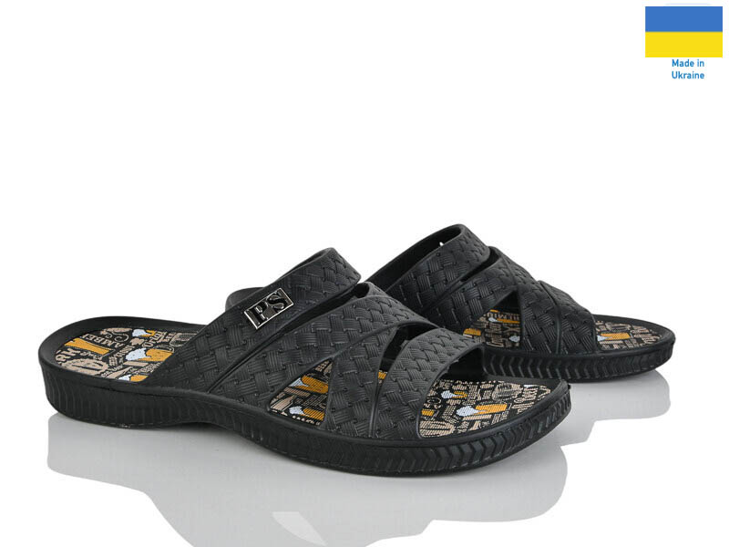Шлепанцы Rai shoes (41-46) E229 чорний (лето)