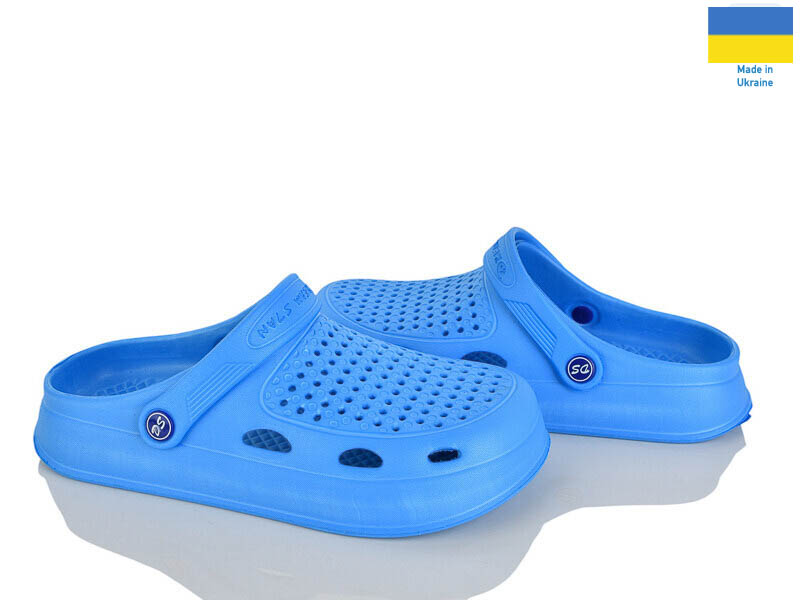 Кроксы Rai shoes (36-41) Сабо08 синій (лето)