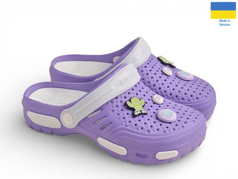 Кроксы Rai shoes (36-41) СД48 бузок (лето)