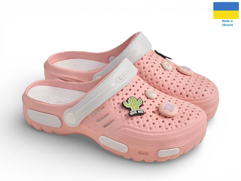 Кроксы Rai shoes (36-41) СД48 персик (лето)