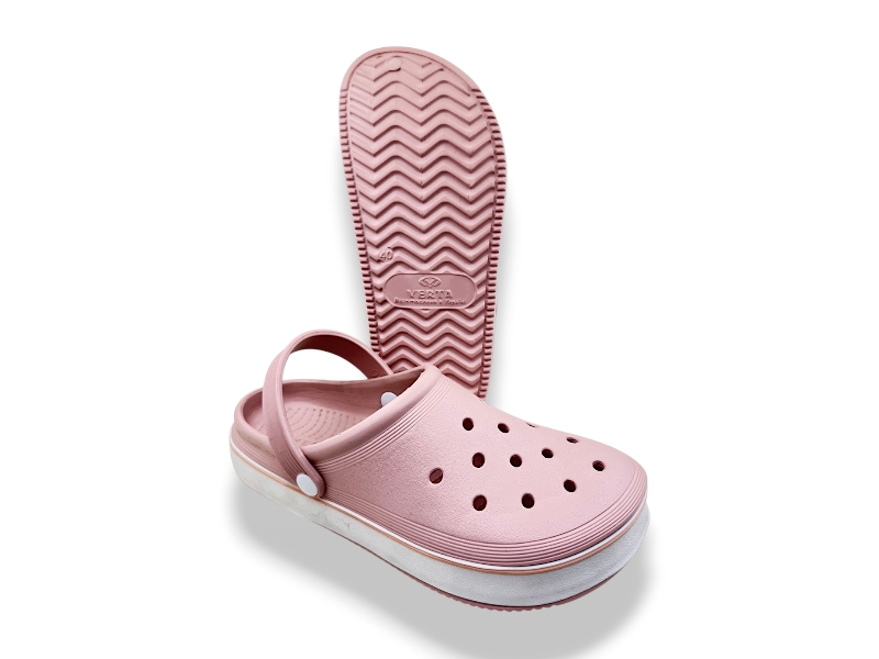 Кроксы Rai shoes (36-41) 4001 пудра (лето)