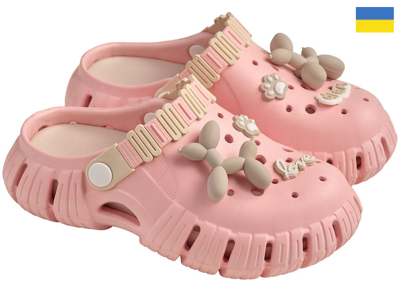 Кроксы Rai shoes (36-40) DS77 персиковий (лето)